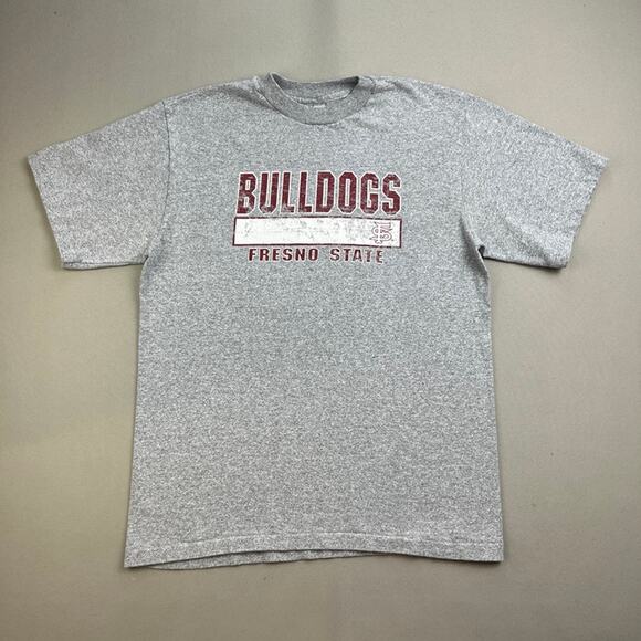 Vintage Fresno State Bulldogs T-Shirt Adult Medium Gray California University - Picture 1 of 9